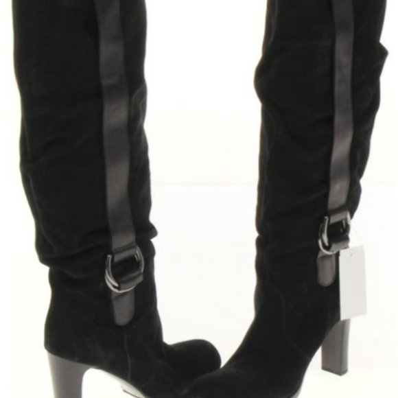 Vicini Tapeet suede heeled boots womens size 6.5/37 EU - Picture 1 of 8